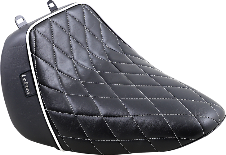 Le Pera Bare Bones Solo Seat - Diamond Stitch W/ White Stitching/Piping - Black - Flfb '18-'23 Lyo-007Dmwtp
