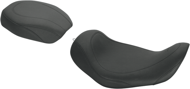 Mustang Seat - Wide Tripper Solo - Without Backrest - Smooth - Black 76700