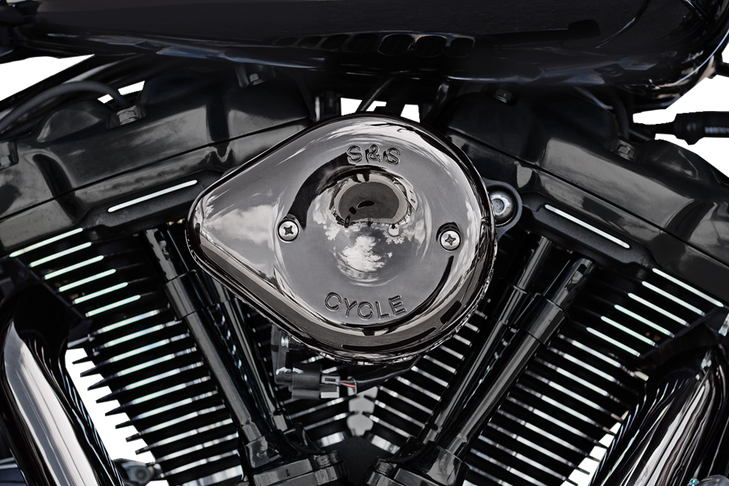 S&S Cycle Stealth Mini Teardrop Air Cleaner - M8 - Lava Chrome 170-0782