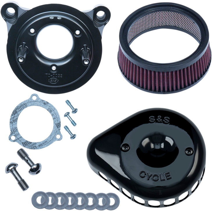 S&S Cycle Mini Teardrop Stealth Air Cleaner Kit - Gloss Black 170-0438