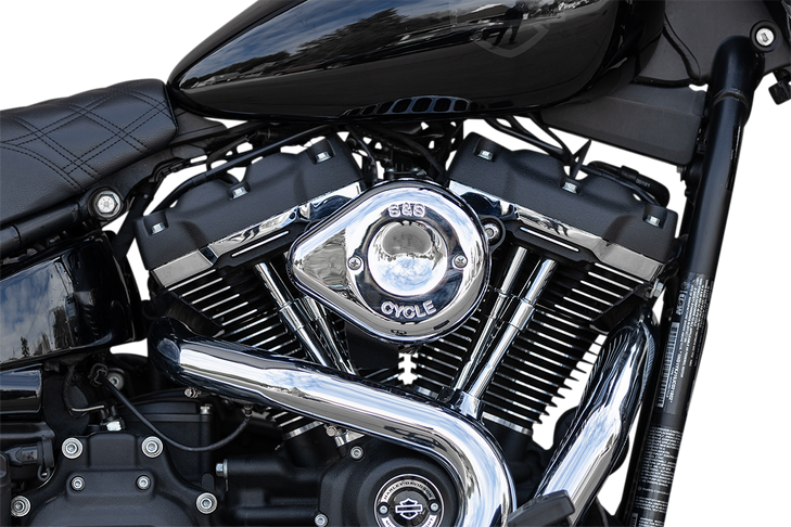 S&S Cycle Mini Teardrop Stealth Air Cleaner Kit - Chrome 170-0435C