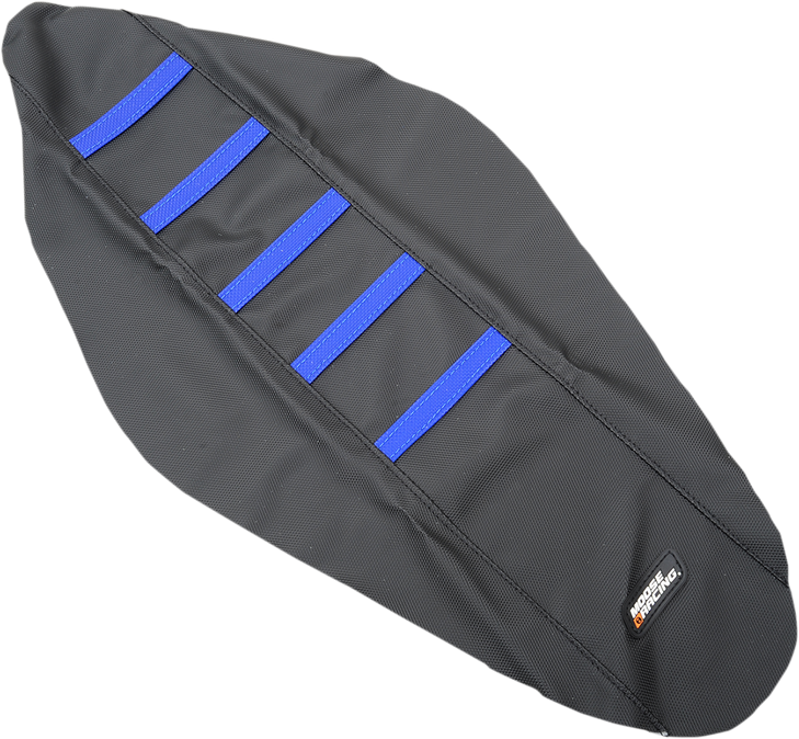Moose Racing Ribbed Seat Cover - Black Cover/Blue Ribs - Husqvarna Hqv12514