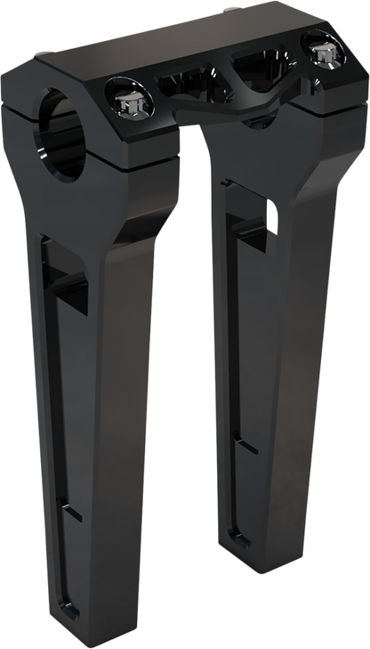 La Choppers Risers - Straight - 8" X 1-1/4" - Black Anodized La-7480-08B