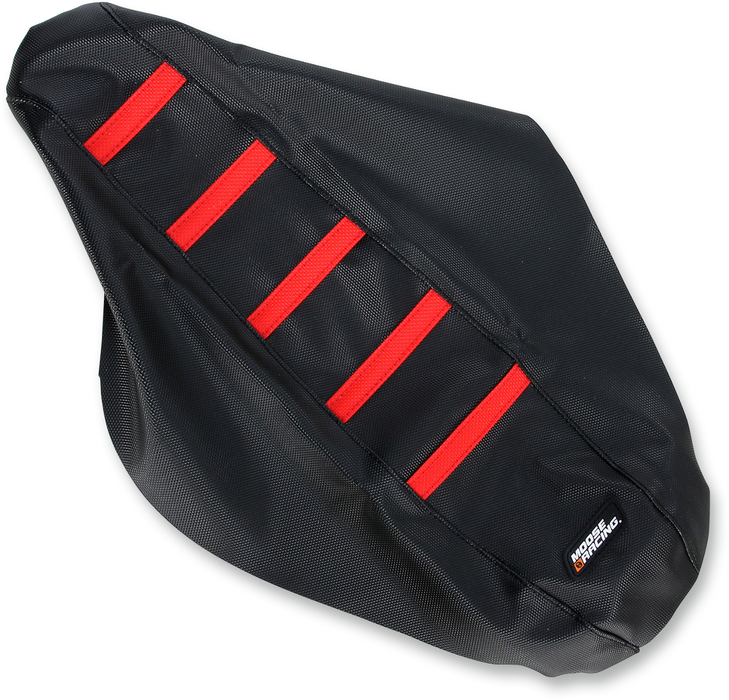 Moose Racing Ribbed Seat Cover - Black Cover/Red Ribs - Honda Crf15007-331Rt