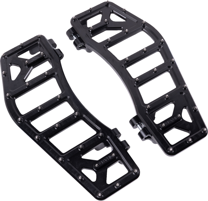 Thrashin Supply Co. Floorboards Aggressor Bagger Black Tsc-2219-1