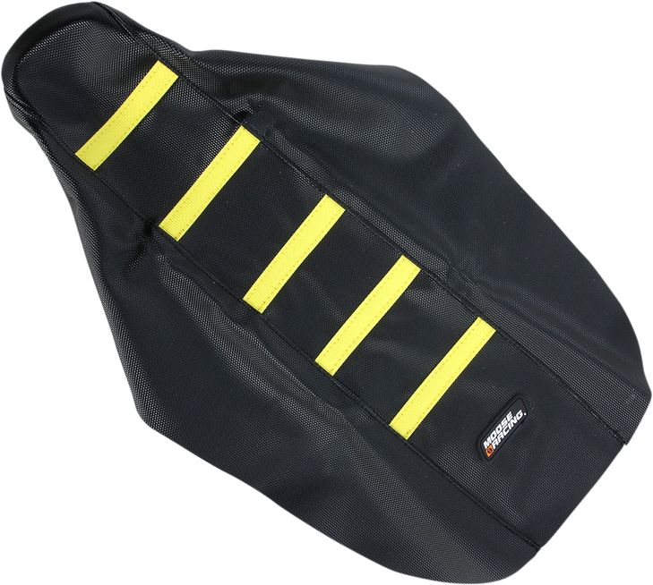 Moose Racing Ribbed Seat Cover - Black Cover/Yellow Ribs - Suzuki Rm8502-331Rt