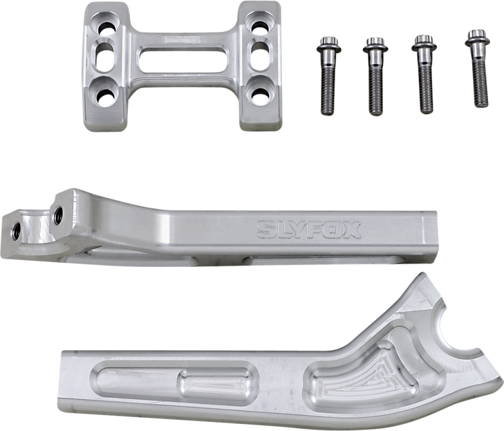 Slyfox Handlebar Riser Kit - Pullback - 8" - Raw Tm-Sly11