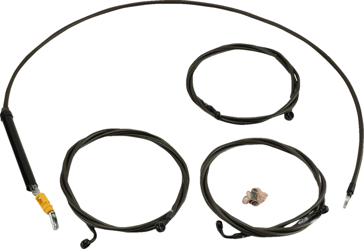 Handlebar Cable/Brake Line Kit - 15" - 17" Ape Hanger Handlebars - Midnight La-8059Kt-16M