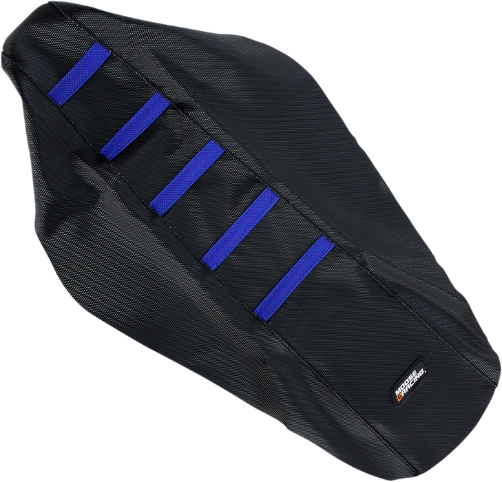 Moose Racing Ribbed Seat Cover - Black Cover/Blue Ribs - Yamaha Yz12502-332Rt