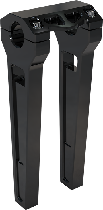 La Choppers Risers - Straight - 10" X 1-1/4" - Black Anodized La-7480-10B