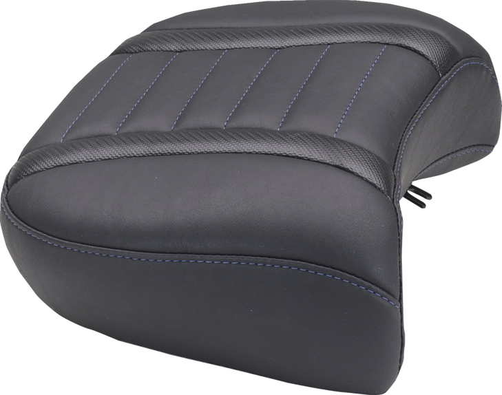 Mustang Seat Rear Dlx Touring Sky Blue Thread 88420Sb