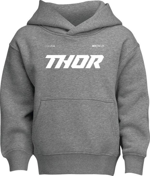 Youth Brave Pullover Hoodie - Heather Gray - Medium