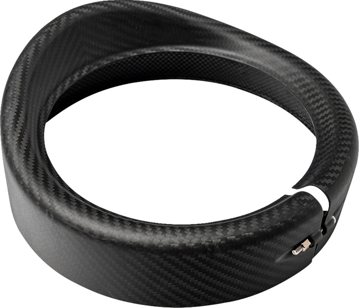 Slyfox Headlight Trim W/ Visor - 7" - Matte 1508-3112