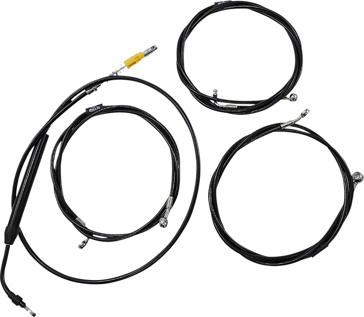 La Choppers Handlebar Cable/Brake Line Kit - 12" - 14" Ape Hanger Handlebars - Midnight La-8058Kt-13M
