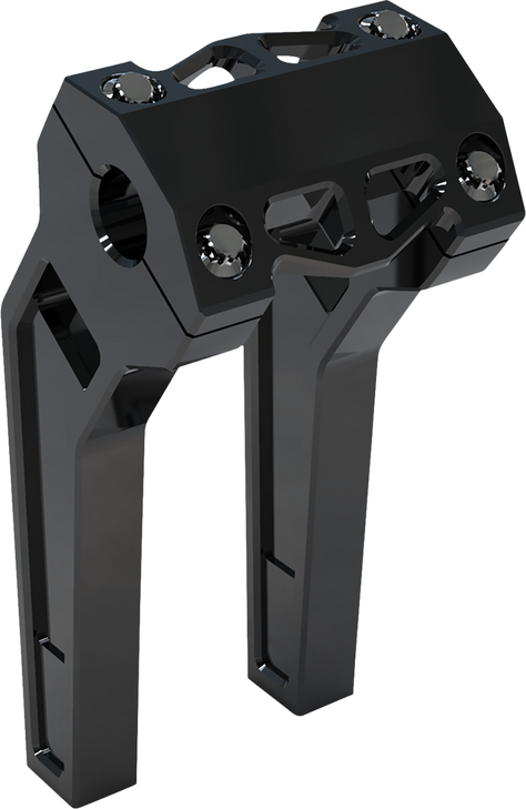 La Choppers Risers - Pullback - 8" - Black Anodized La-7471-08B