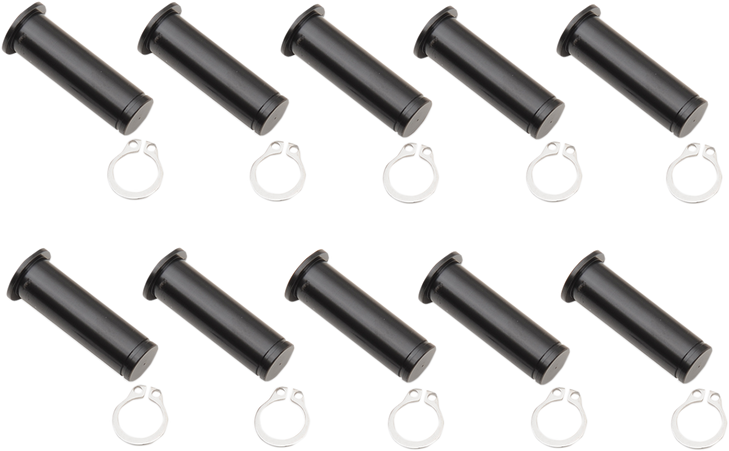 Drag Specialties Pivot Pin/Clip Kit - Lever - 10 Pack - Black