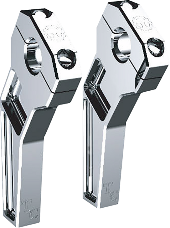 Todd'S Cycle Risers - Pullback - 1-1/8" Clamping - 6" Rise - Chrome Td-R22-06