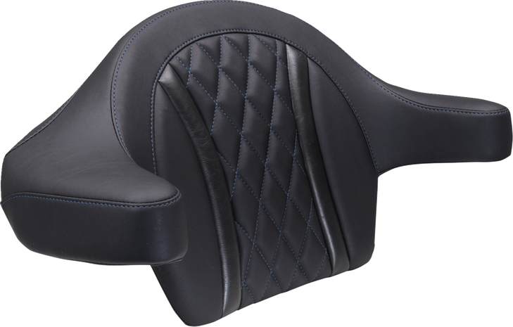 Mustang Pad Backrest Tpak Dlx Diam Sky Blue Thread 88430Sb