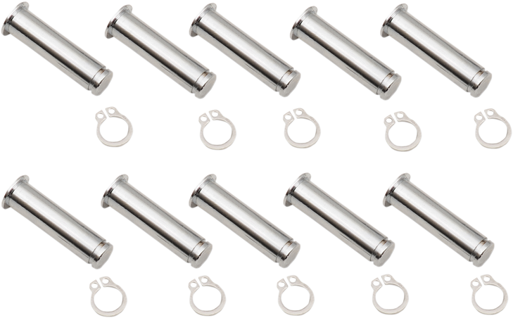 Drag Specialties Pivot Pins - Lever - 10 Pack - Chrome