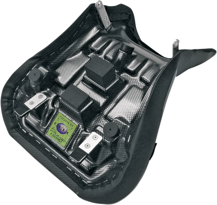 Sargent World Sport Performance Seat - Black - Carbon Fx - With Cover - Suzuki '04-'09 Wsp-596-19