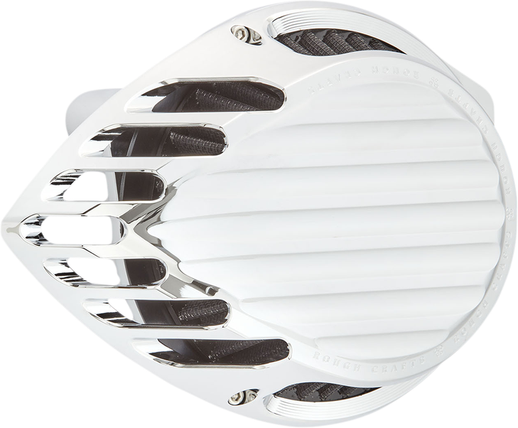 Rough Crafts Finned Air Cleaner - Chrome Rc-600-007