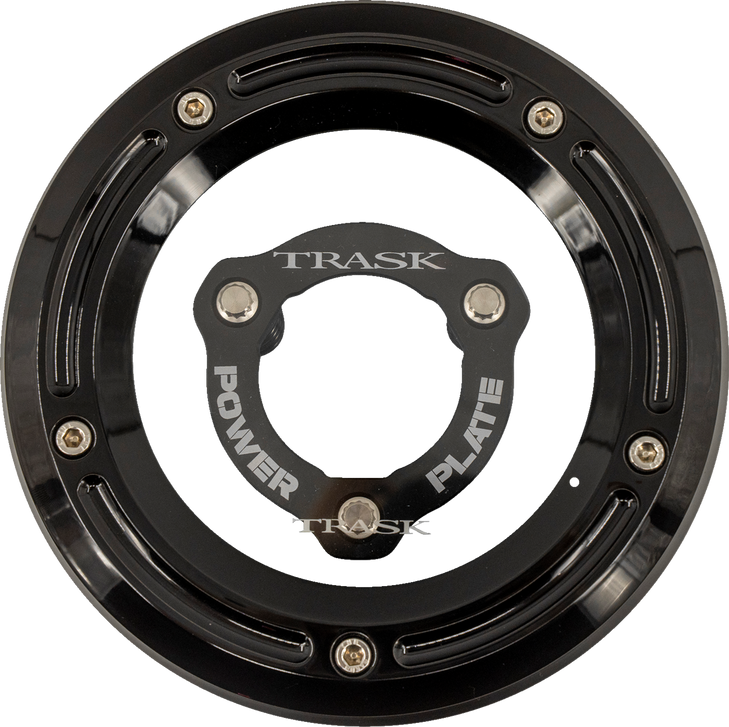 Trask Derby Cover And Power Plate Kit M8 Fl Blk/Blk Tm-0051-Bk-Bk