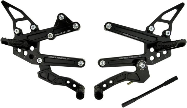 Driven Racing Tt Rearset - Zx6R Drp-705-Bk