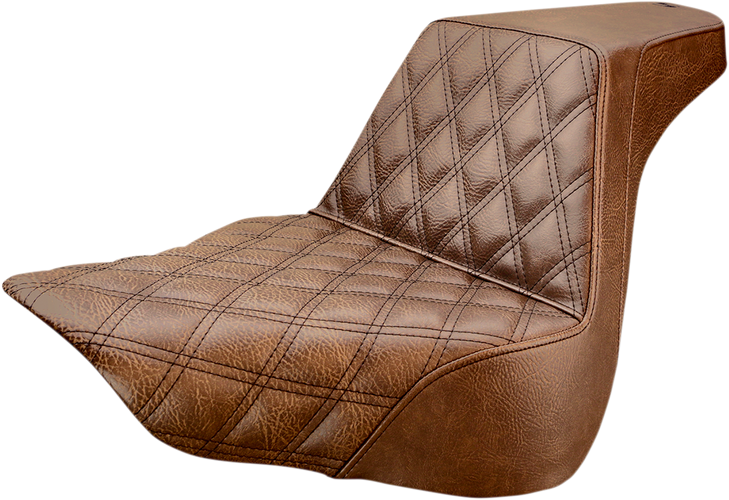 Saddlemen Step-Up Seat - Front Lattice Stitch - Brown - Fl/Fx '18-'23 818-27-172Br
