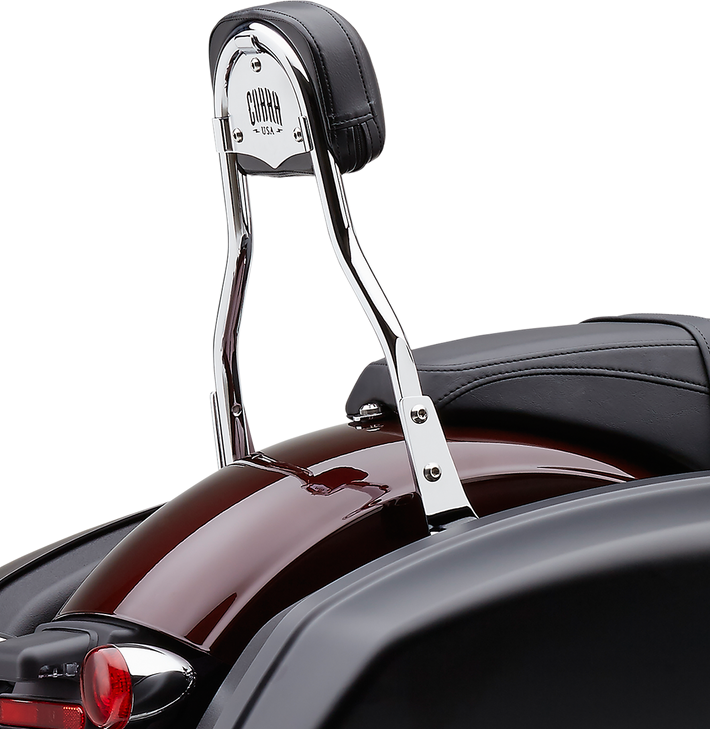 Cobra Backrest Kit - 14" - Chrome - Flsb 602-2011
