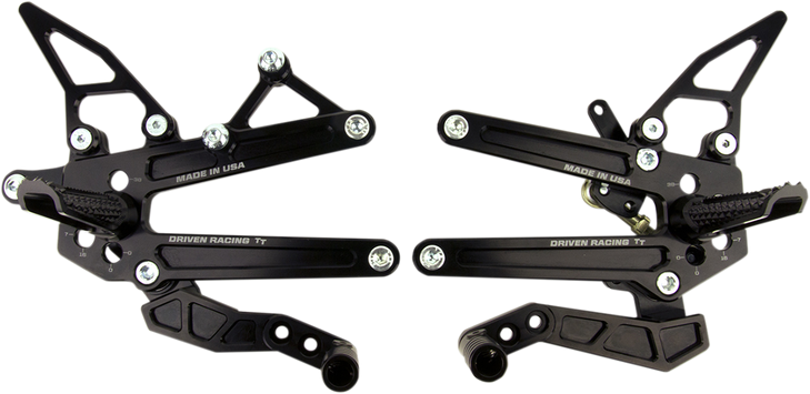 Driven Racing Tt Rearset - Triumph 674R Drp-707-Bk