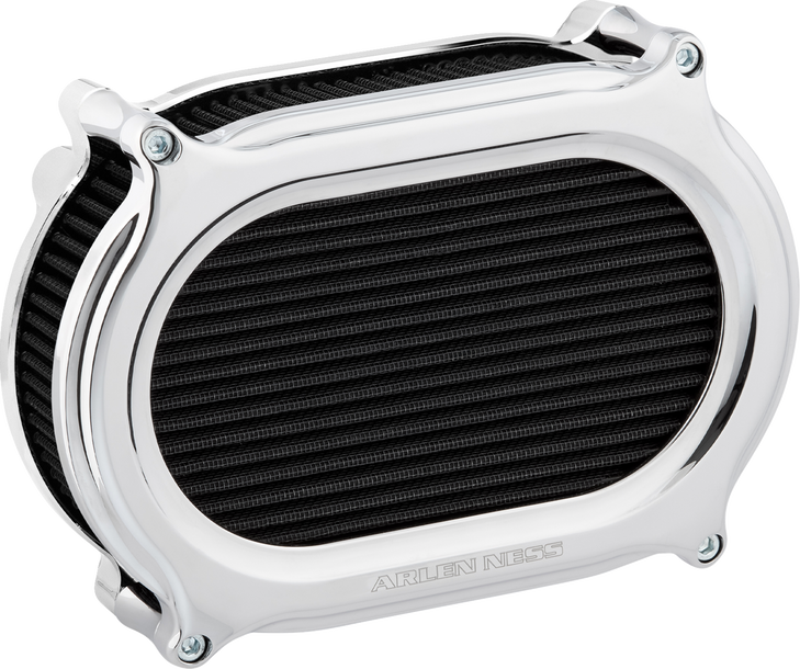 Arlen Ness Stage 2 Oval Air Cleaner Kit - Chrome 600-170