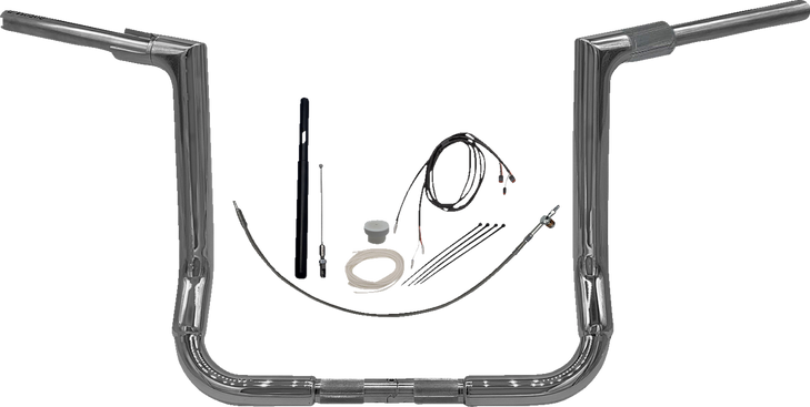 Fat Baggers Inc. Handlebar Kit - Flat Top - 14" - Chrome 619014