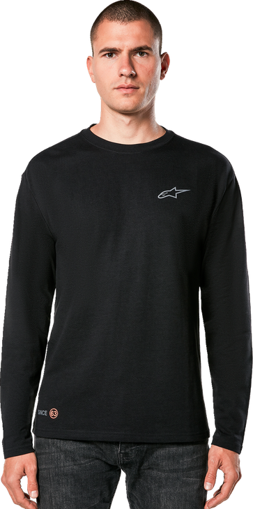 Inclinate Mesh Long-Sleeve T-Shirt - Black - Medium 1214-73500-10-M