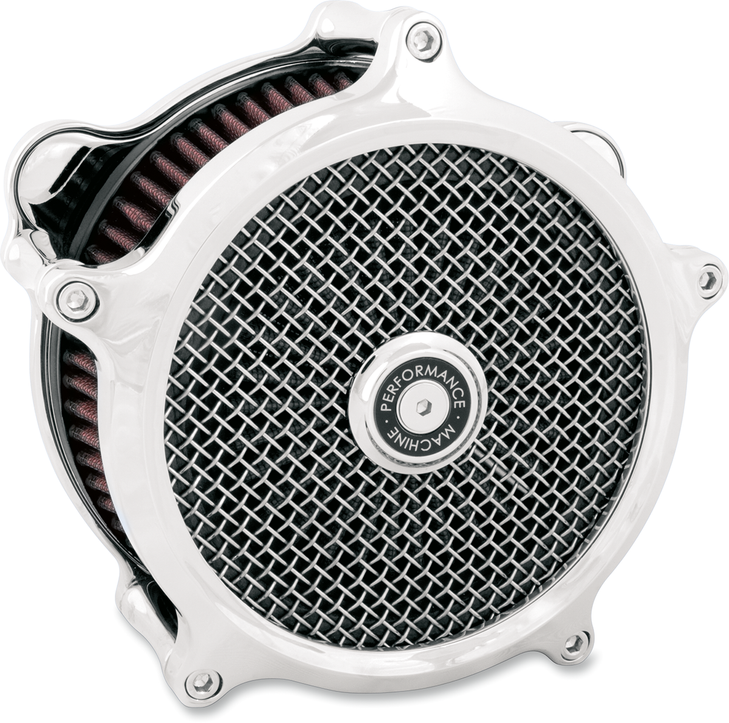 Performance Machine (Pm) Super Gas Air Cleaner Kit - Chrome 0206-2139-Ch