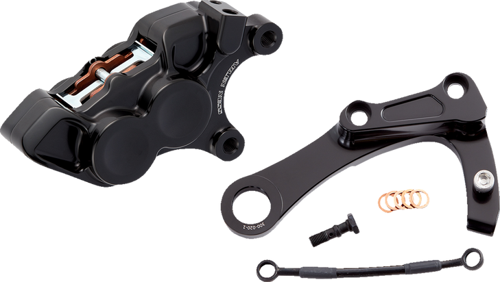 Arlen Ness 4-Piston Caliper - Rear - Black 02-329