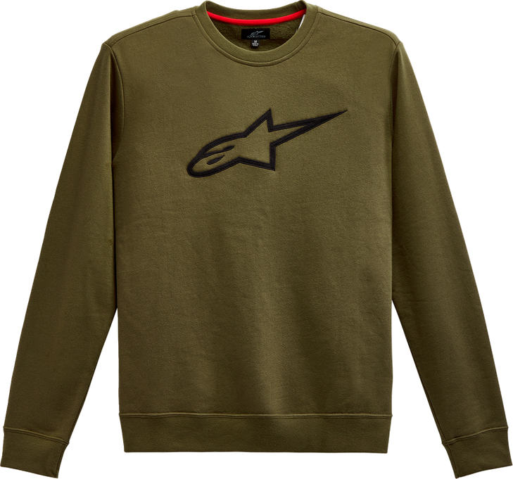 Ageless Crew Fleece - Military/Black - Large 1212513226910L
