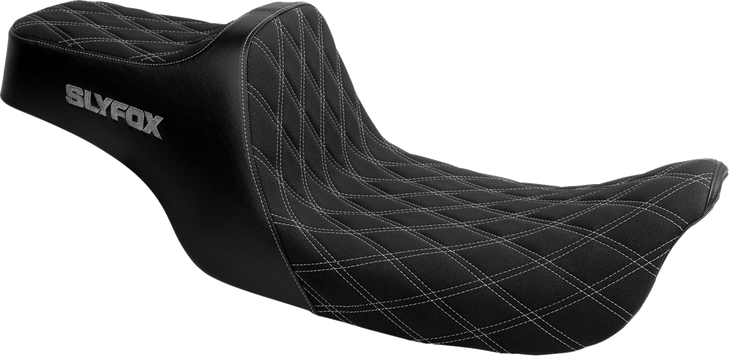 Slyfox Seat Highnoon 2Up Silver Logo Dd Slip Stop Flhr/X 1997-07 4702D-Slyfox