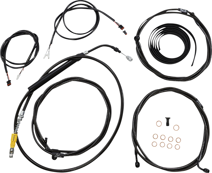 La Choppers Cable Kit - 15" - 17" Handlebars - Abs - Black La-8058Kt3-16B