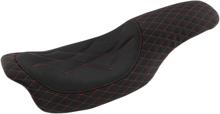 Mustang Revere Journey Seat - Diamond - Red Stitched 74111Ab