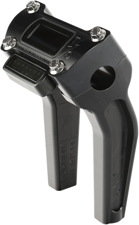 Thrashin Supply Co. Risers - Pull Back - 6-1/2" - Gauge Cutout - Black Tsc-6500-1