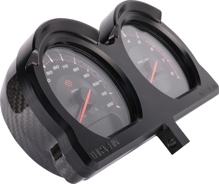 Thrashin Supply Co. Gauge Relocation Kit - Black Tsc-2707-1