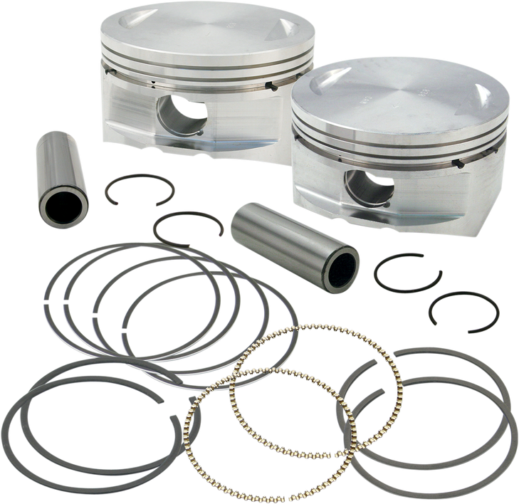 S&S Cycle Piston Kit - For 106" Big Bore Kit - 3.927" - +.010 106-4416