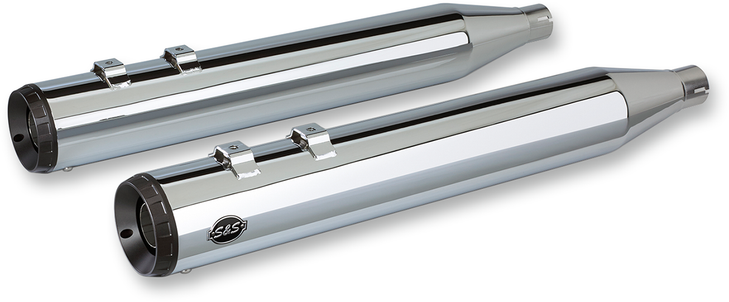 S&S Cycle Grand National Mufflers - Chrome 550-0693