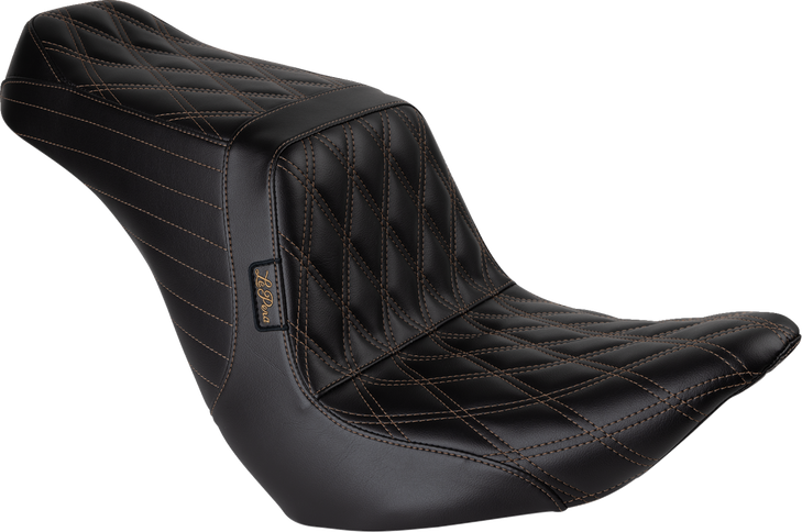 Le Pera Tailwhip Up Front Seat - Double Diamond W/ Chestnut Thread - Black - Flsb/Fxlr '18-'24 Lyru-580Dd-Chet