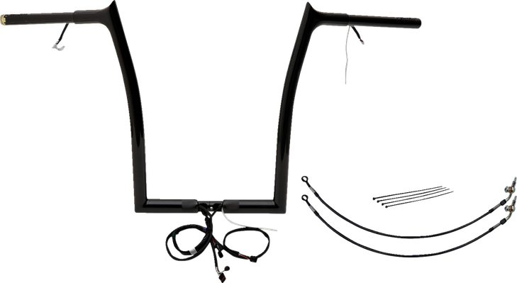 Fat Baggers Inc. Handlebar Kit - Pointed Top - 16" - Black 901916-B