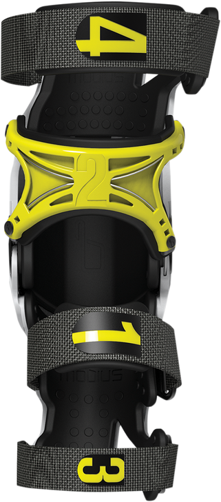 Mobius X8 Knee Braces - White/Yellow - Large 1010104