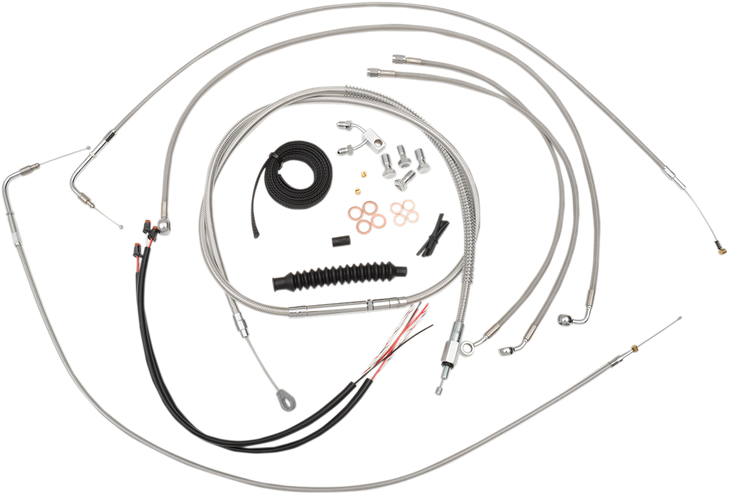 La Choppers Handlebar Cable/Brake Line Kit - Complete - 18" - 20" Handlebars - Stainless La-8150Kt2-19