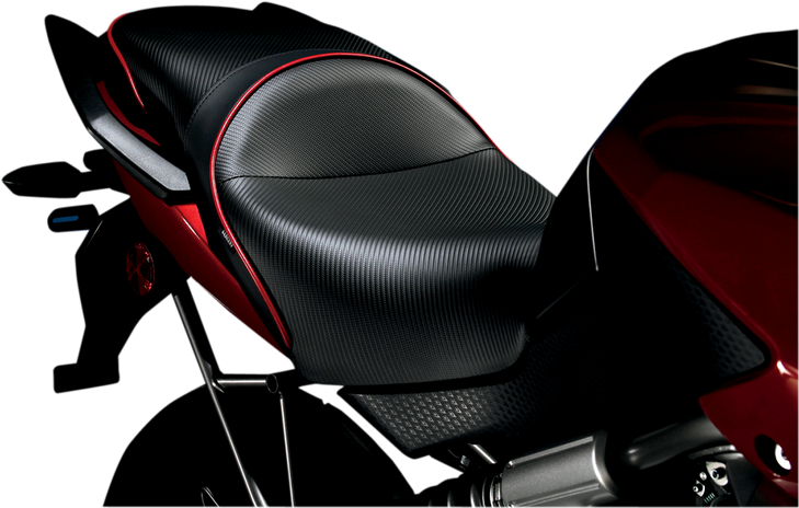 Sargent World Sport Performance Seat - Black - Carbon Fx - Regular - Versys 650 '15-'22 Ws-613-19