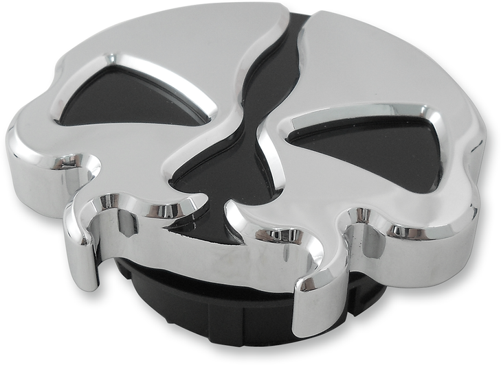 Drag Specialties Gas Cap - Dummy - Split Skull - Chrome
