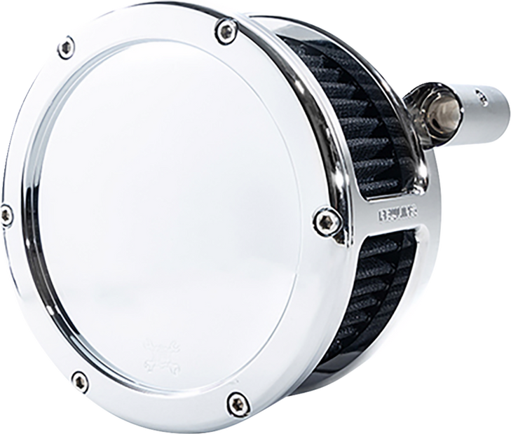 Ba Air Cleaner Kit - Chrome With Black Filter - '08-'17 Dyna/Softail/Touring 5557